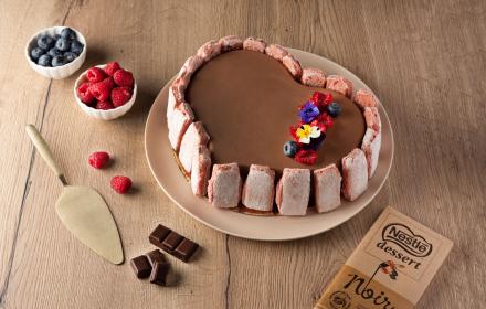 gâteau coeur mousse