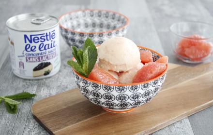 Sorbet au pamplemousse sans lactose