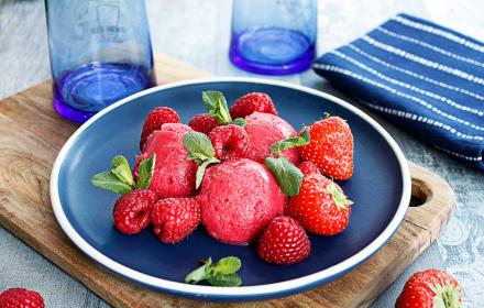 Glace fruits rouges