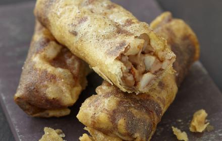 Nems poires choco praline noisettes