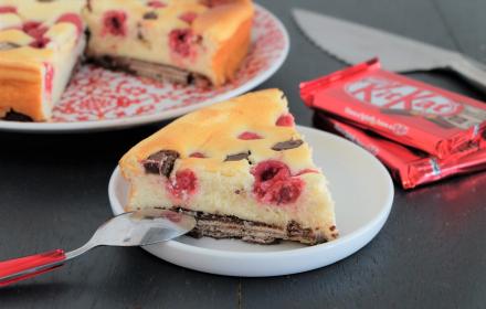 Cheesecake framboises Kitkat