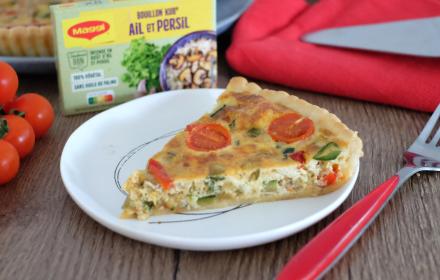Quiche aux légumes méditerannéens