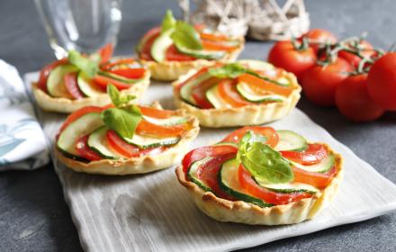 Tartelettes feta olives façon tian