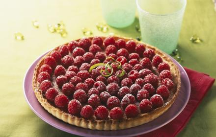 Tarte framboises coco