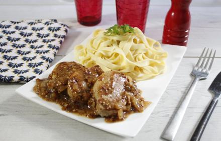 Filet mignon de porc à la moutarde à l'ancienne