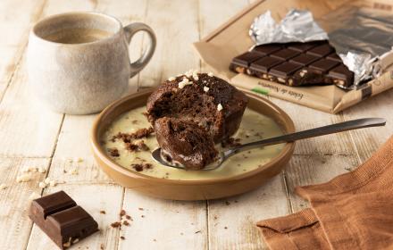 Fondants aux chocolats et éclats de noisettes