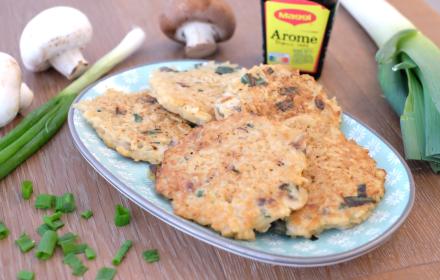 Galettes de riz aux légumes anti gaspi
