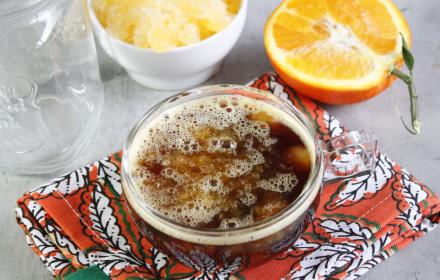 ricoré glacé et granité d'agrumes