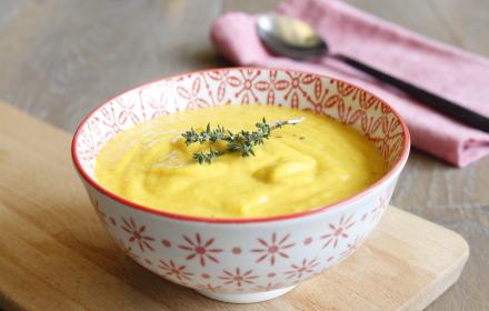 Soupe poivrons jaunes et feta