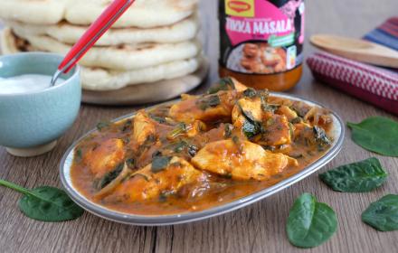 Poulet tikka masala et naans maison