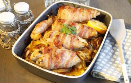 Poulet grillé à la poitrine et l'orange