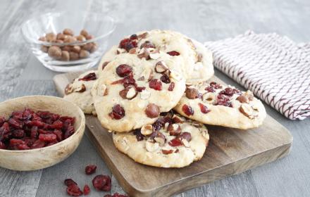 Cookies cranberries avoine noisettes