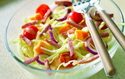Salade de chou blanc au bacon