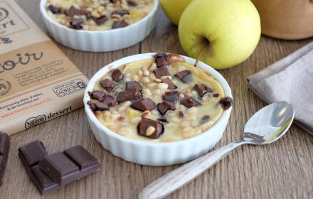 Gratinée pomme et pépites de chocolat