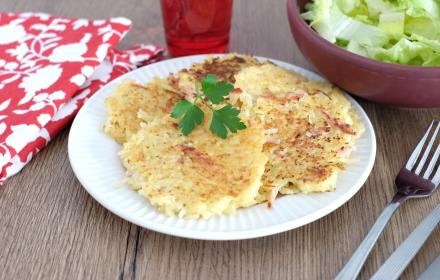 Omelette riz jambon