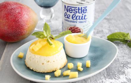 Flan coco coulis de mangue