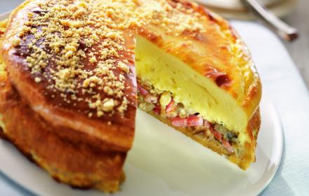 Tarte aux Allumettes fumées et fromage blanc