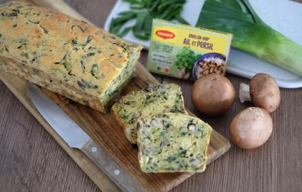 Cake poireau champignons