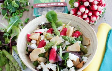 Salade de printemps aux émincés