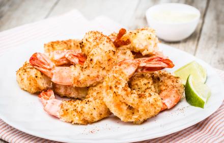 Crevettes panées à la noix de coco à l'Actifry