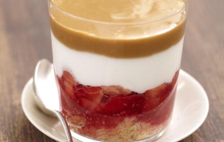 Verrines fruits rouges café au fromage blanc