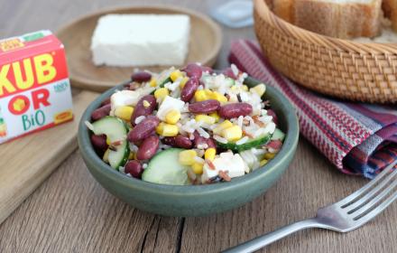 Salade cde riz haricots rouges et feta