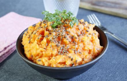 Purée de carottes et panais aux graines