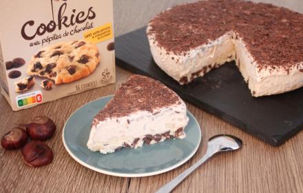 Gâteau cookie marron glacé