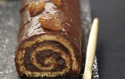 Buche chocolat marron