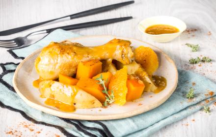 Poulet au potimarron et orange Cookeo