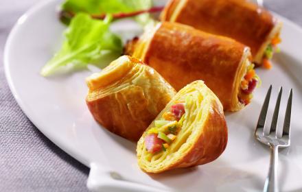 Rouleaux de légumes aux lardons