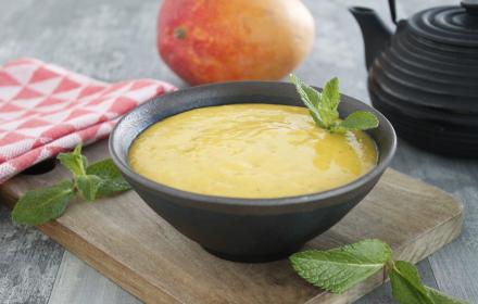 Soupe froide de mangue