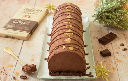 Buche chocolat marrons