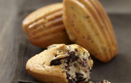 Madeleines aux pepites de chocolat corse