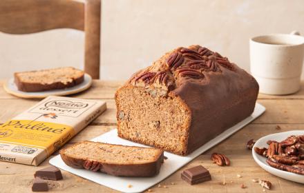 Cake au chocolat praliné et noix de pecan
