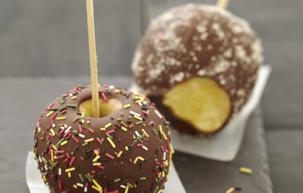 Pommes d’amour au chocolat-caramel