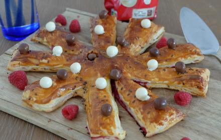 Tarte soleil framboises Kitkat