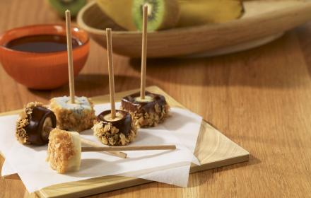 Fruits glacés au chocolat