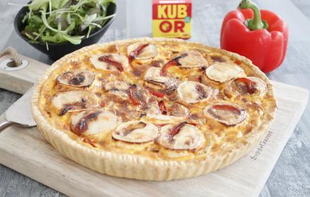 Quiche chèvre poivron