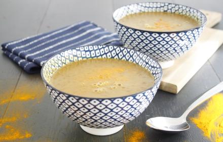 Velouté de lentilles au curcuma