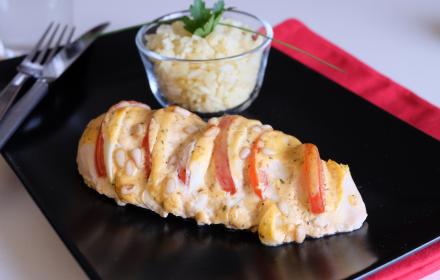 Poulet garni à l'italienne