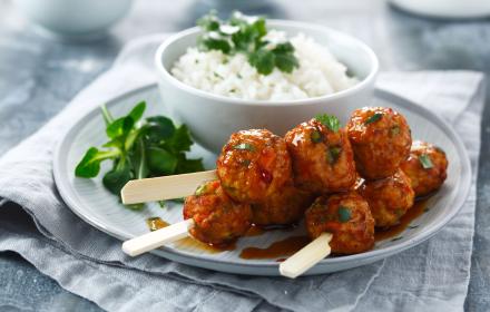 Brochettes de boulettes de légumes façon yakitori