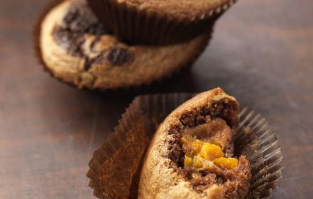 Muffins marbres a l'abricot (pas avant octobre 2009)