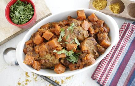 Filet mignon de porc aux patates douces et curry Cookeo