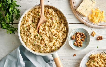Risotto gourmand aux 3 fromages