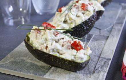 Avocat au thon et fromage frais
