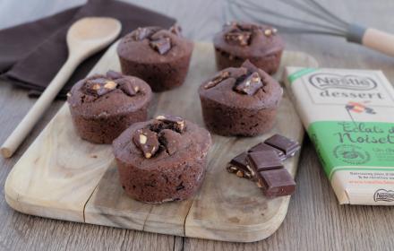 muffins au chocolat éclats de noisettes