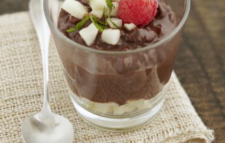 Riz au chocolat et fruits