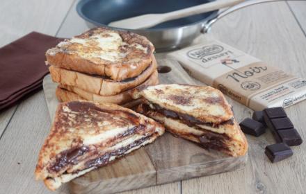 Pain perdu fourré au chocolat