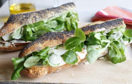 Sandwich blanc de dinde